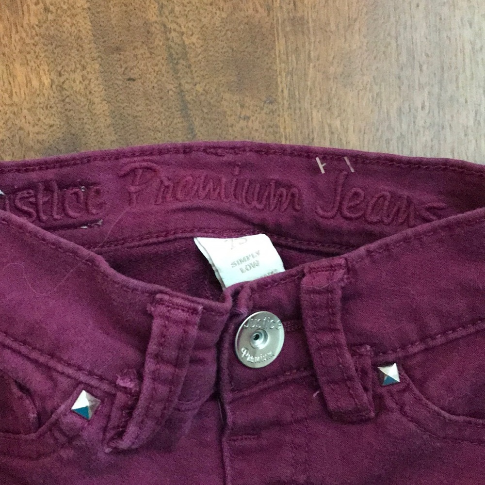 Justice Premium Jeans in a Raspberry Color - Picture 3 of 5